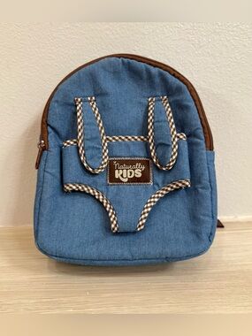 Naturally kids Blue Canvas Kids diaper bag Backpack